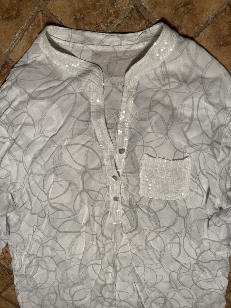 Camicette: Chic camicia di viscosa con paetten-S/M – Nuovo (secondo la descrizione) da Gordevio venduto da LanaZimm 7
