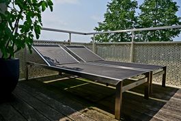 Gartenliegen aus Edelstahl (2 Stk.)