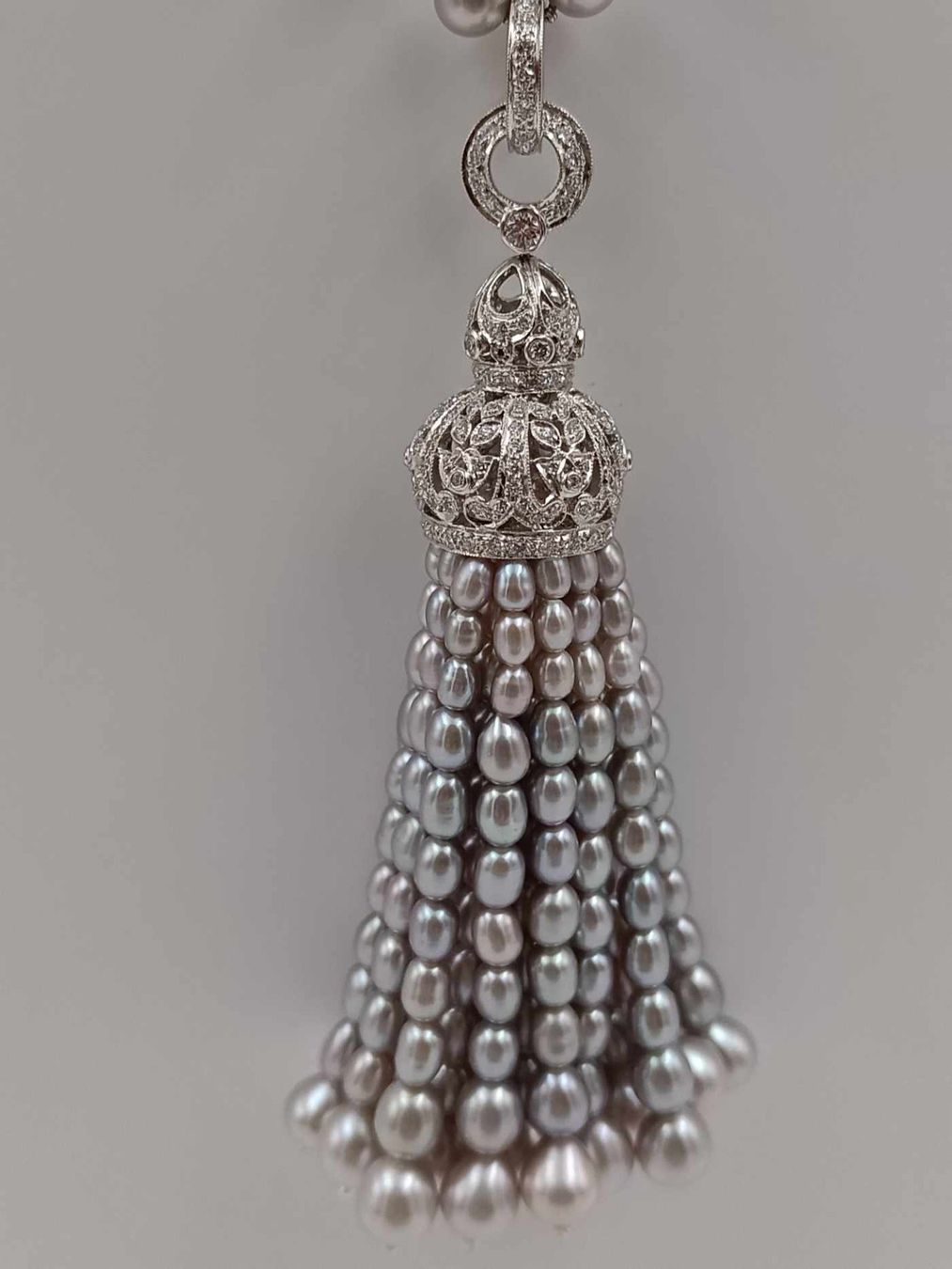 Ketten: PERLENSAUTOIR MIT DIAMANT - PERLEN ANHÄNGER – Gebraucht aus Luzern von EdiGem 8
