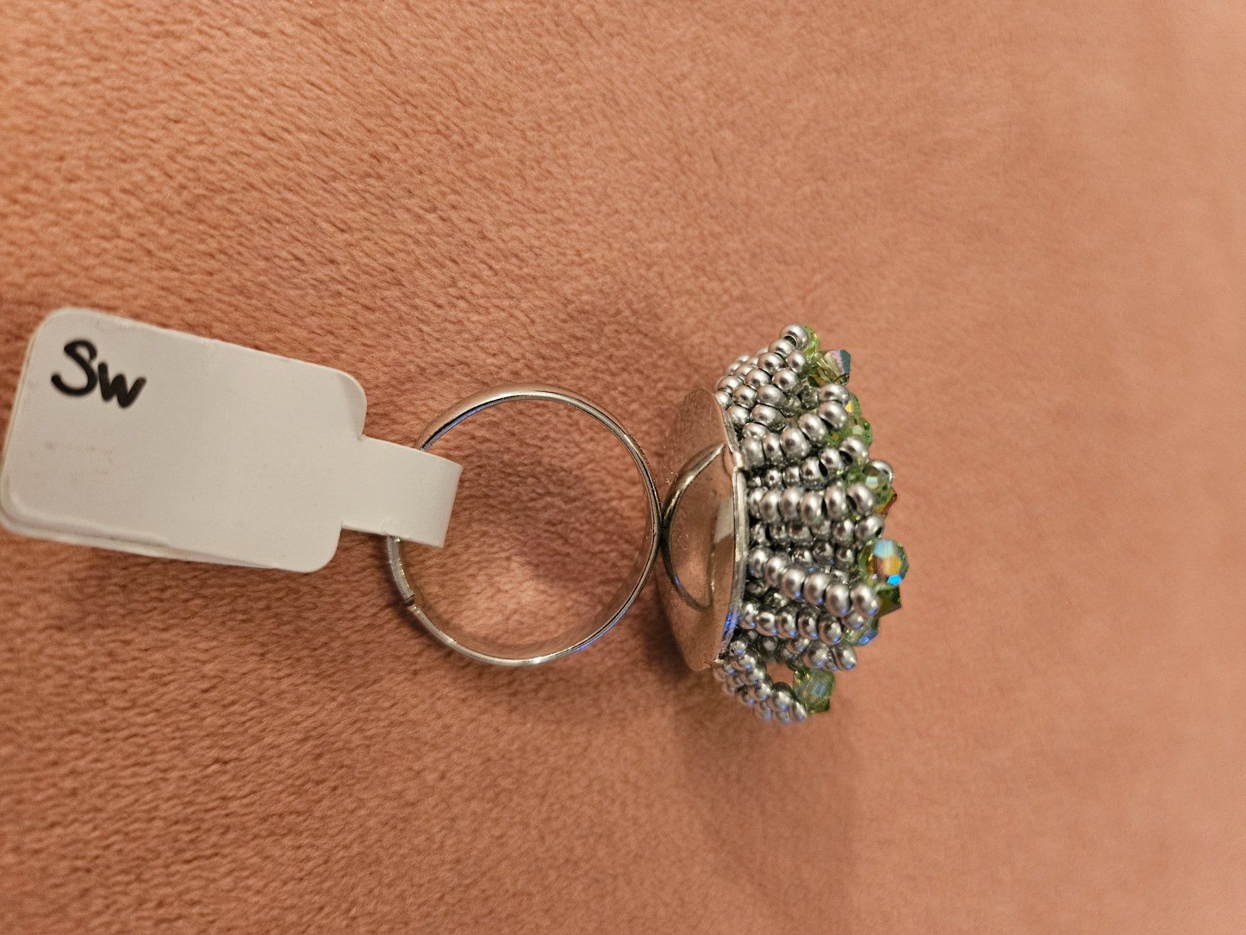 Anelli: Funkelnder Ring aus Swarovski Perlen grün – Nuovo (secondo la descrizione) da Dietikon venduto da Eleda 4