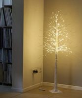 LED Lichtbaum Indoor/Outdoor Birkenoptik 150cm  neutralweiss