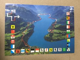 AK Vierwaldstättersee mit ET Stempel Vogelschau
