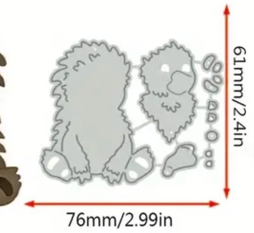 Sciablone: niedlicher Nasenbär - Stanzschablonen – Nuovo e nell'imballaggio originale da Frenkendorf venduto da jazzplatten 1
