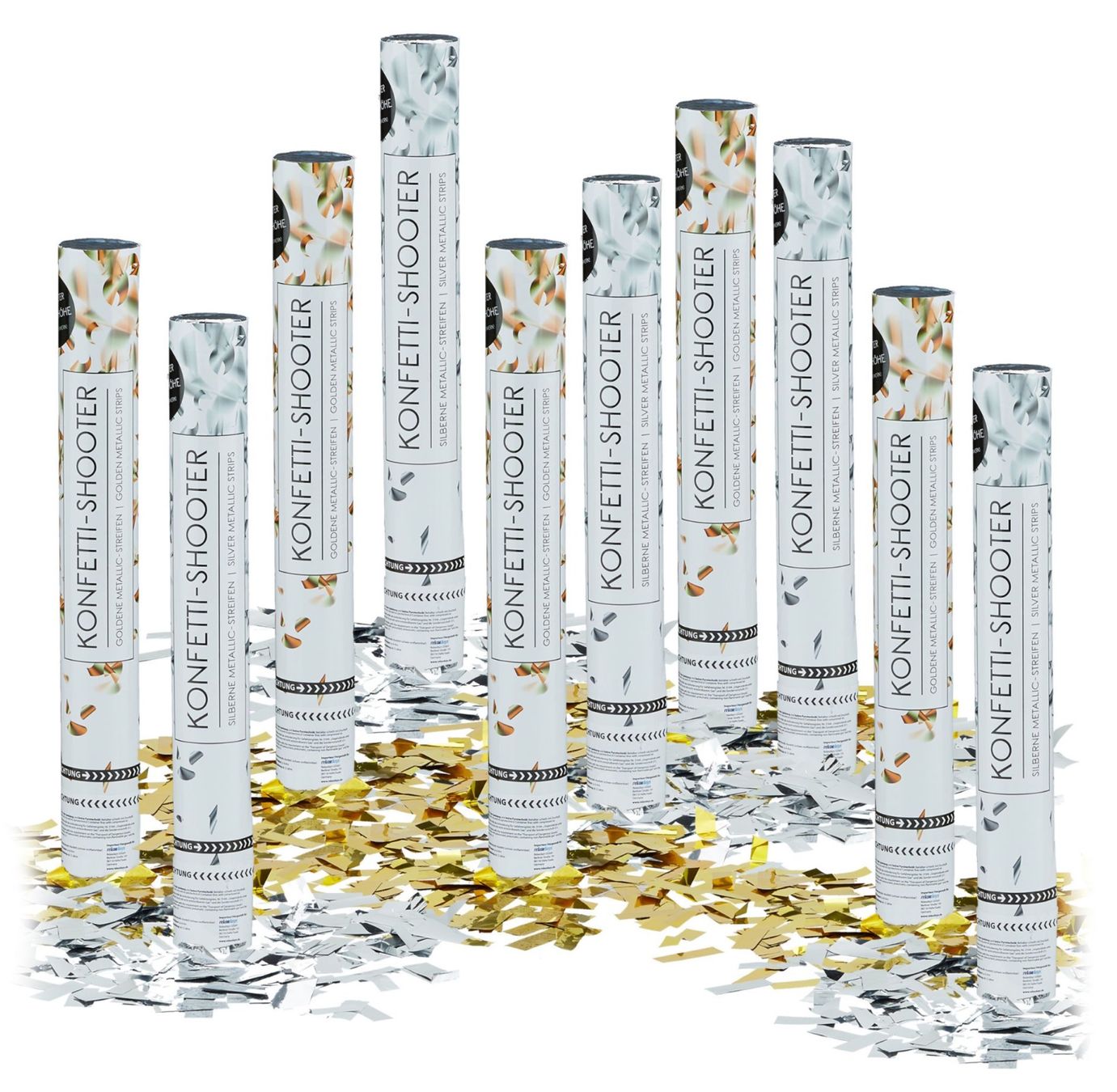Tutte le decorazioni: 10x Party Popper Gold/Silber – Nuovo e nell'imballaggio originale da Bülach venduto da StoreInShopOutlet