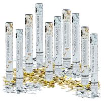 10x Party Popper Gold/Silber