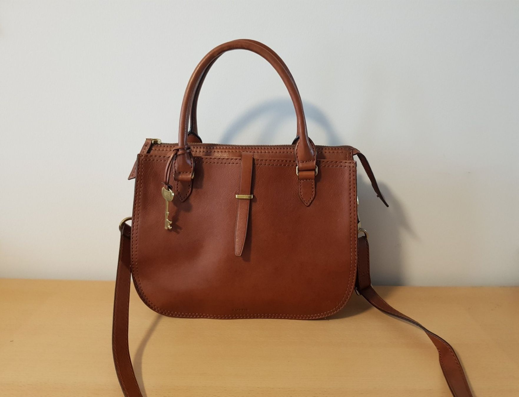 Fossil Borse da donna: Fossil Leder Handtasche braun – Usato da Basel venduto da Birs868