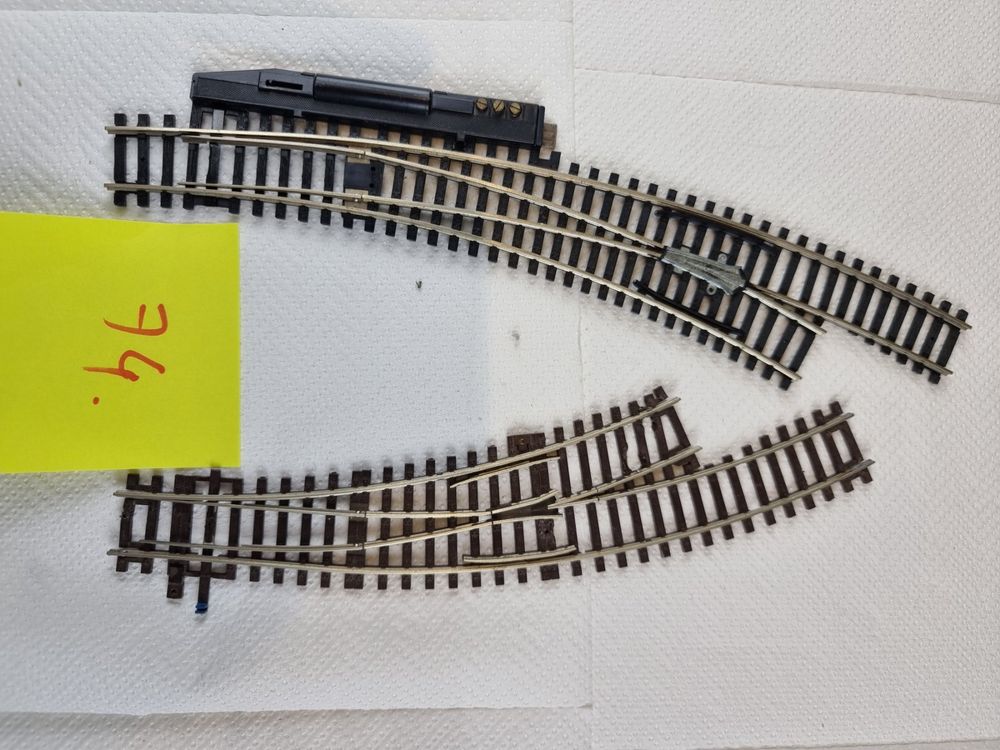 Roco Bogenweichenpaar mit 2 Weichen (li+re mit elektr) H0 DC (Gebraucht ...