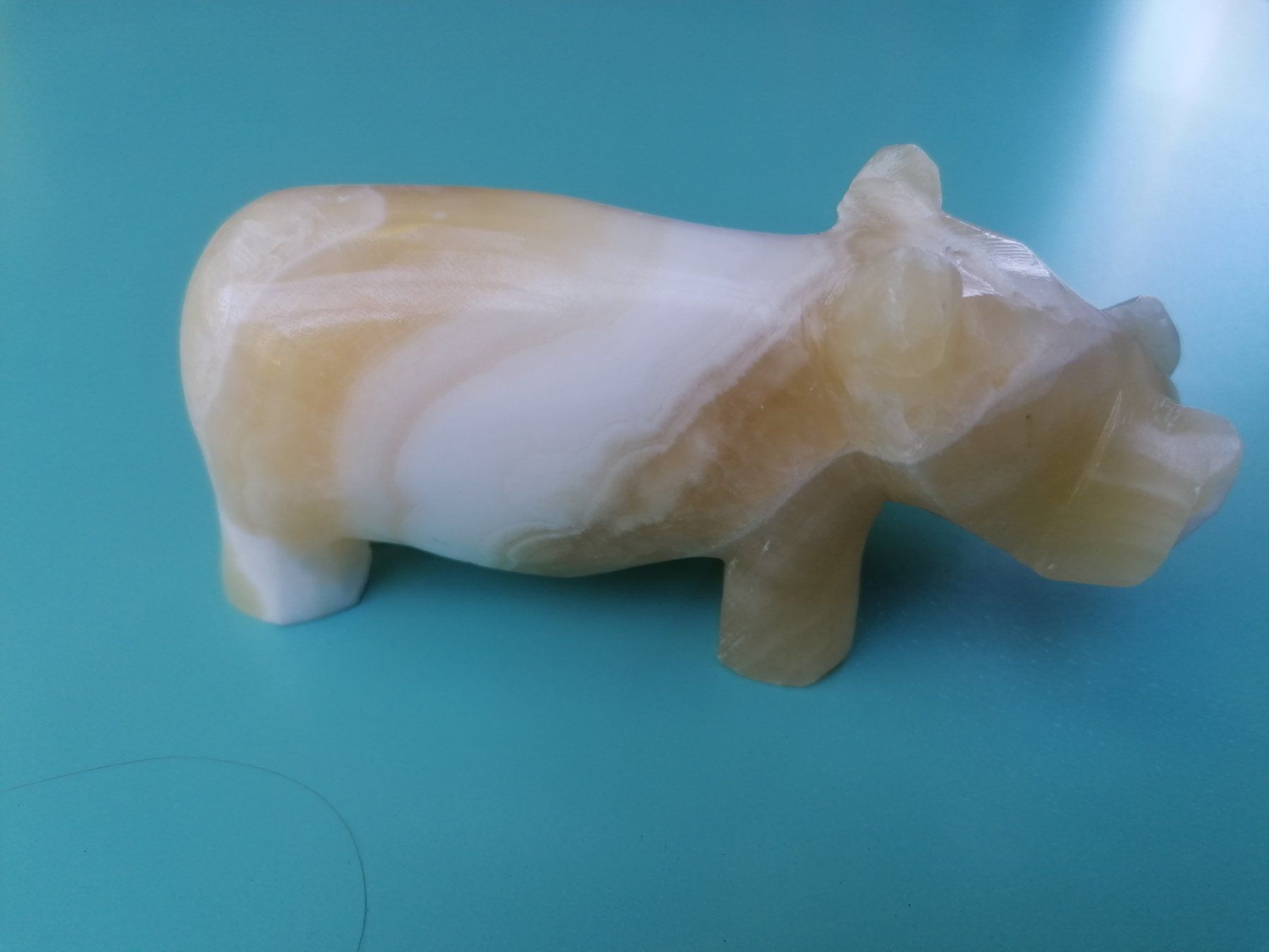 Figuren: Hippopotame en marbre / Marmor-Nilpferd – Gebraucht aus Porrentruy von Olifante