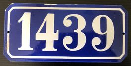 Emailschild Schild Emaille Hausnummer Nummer rar Sammler
