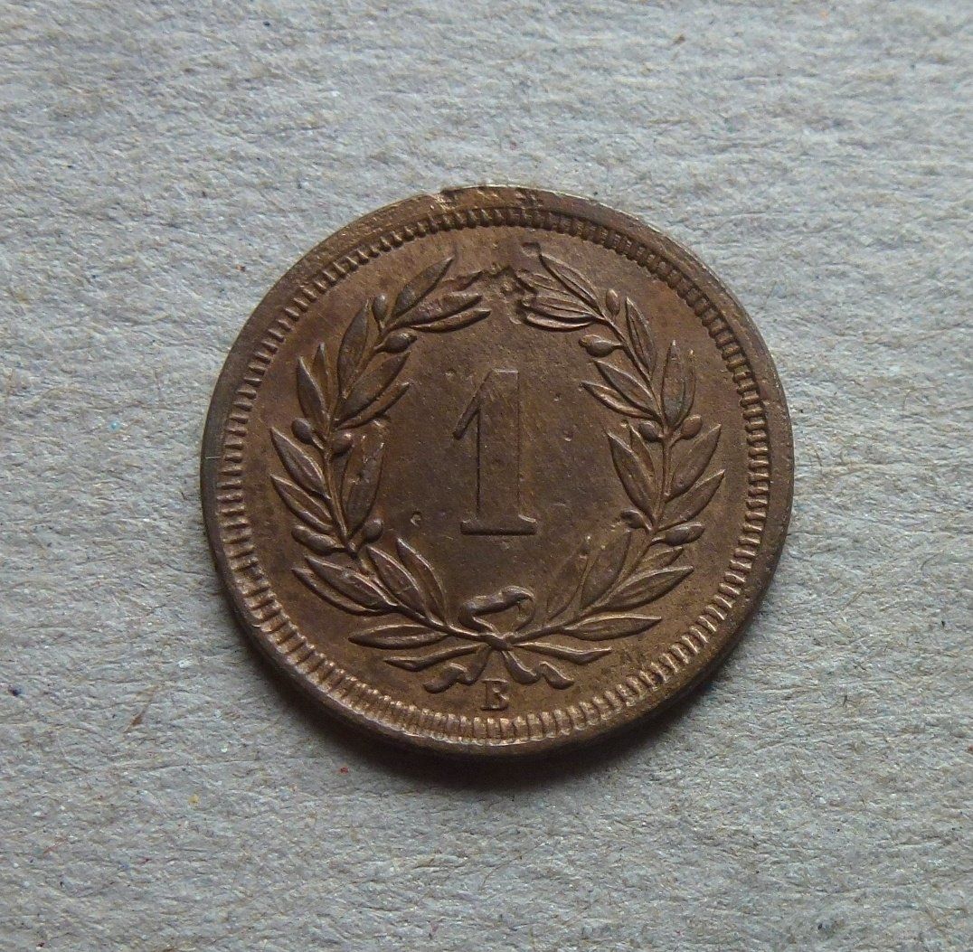 Alle Münzen: ++ 1 Rappen 1872, gute Erhaltung – Gebraucht aus Walkringen von Casablanca777 1