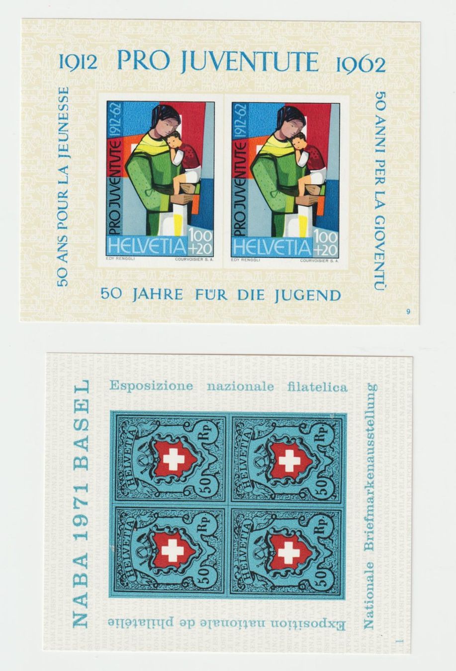 Alle Briefmarken: SONDERBRIEFMARKEN, Pro Juventute + Naba Basel, postfrisch – Neu (gemäss Beschreibung) aus Zürich von Vinyl