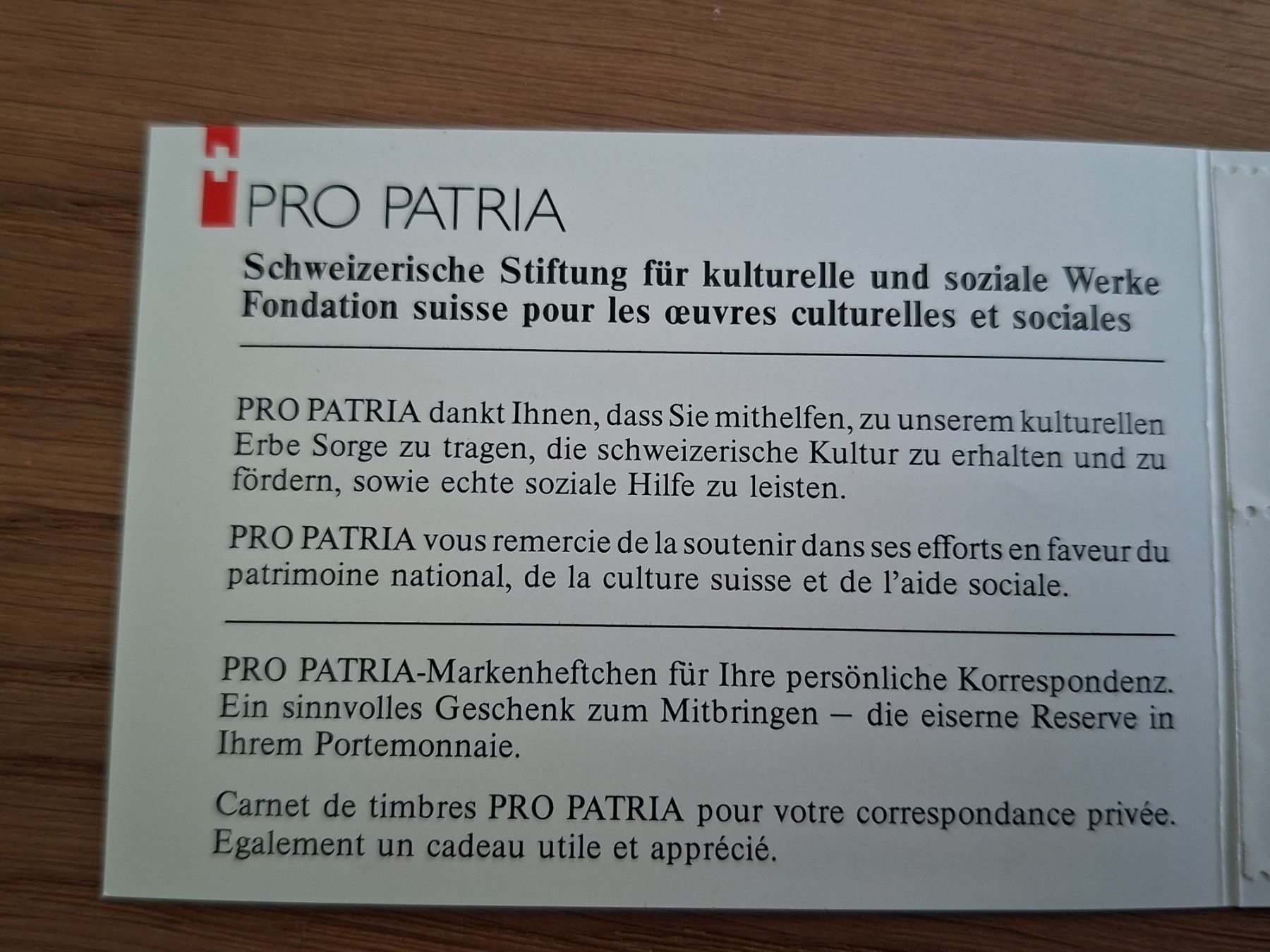 Tutti i francobolli: Markenheftchen: Pro Patria 1994 – Nuovo (secondo la descrizione) da Hinterkappelen venduto da 1399 1