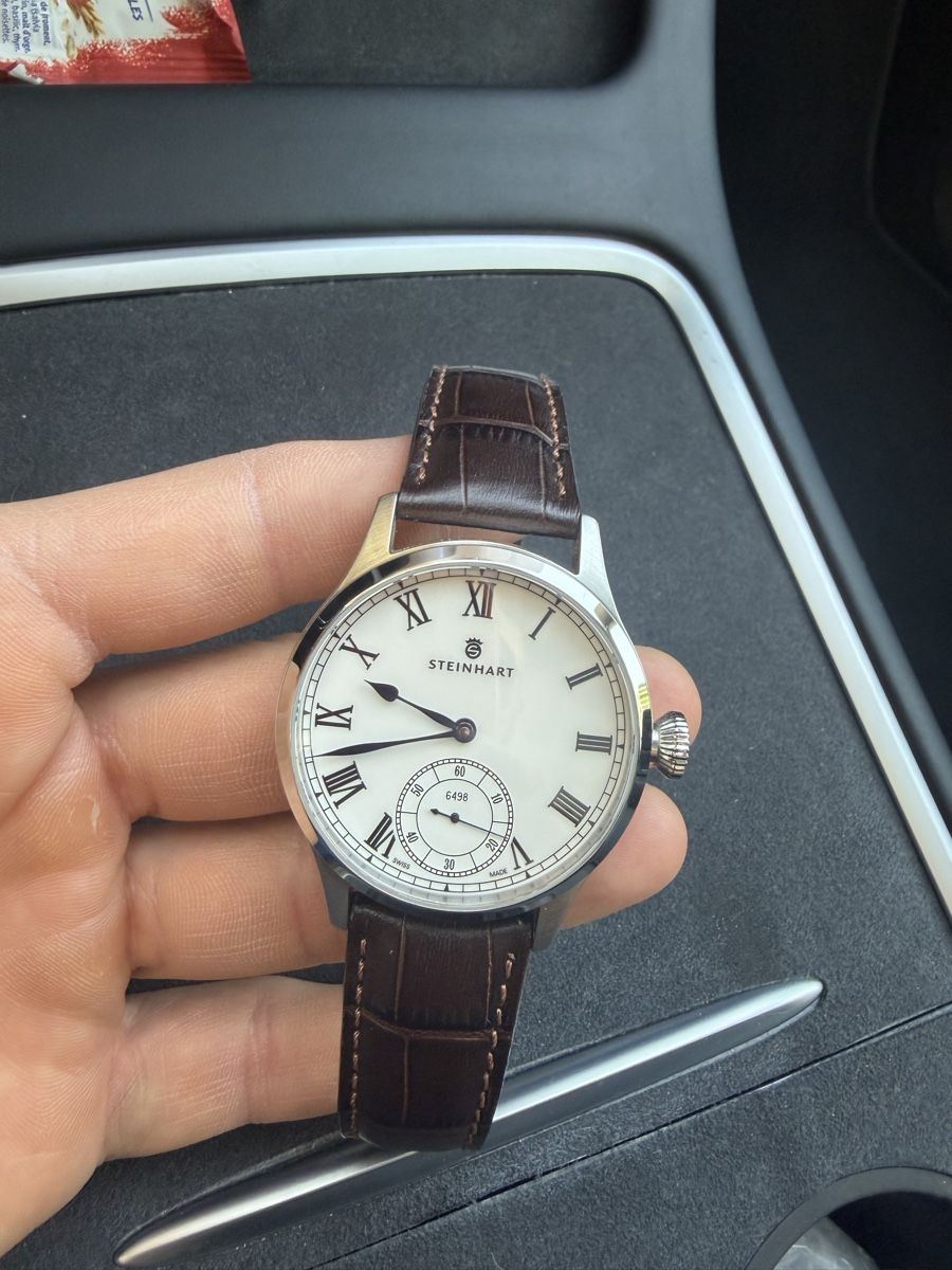 Steinhart Orologi: MARINE CHRONOMETER 42 WHITE ROMAN – Usato da Winterthur venduto da RN-789
