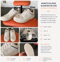  Baskets Ellesse blanches en cuir