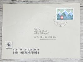 CL02 Enveloppe + Timbre Suisse 1968