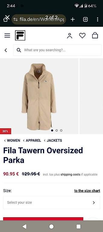 Cappotti: FILA oversized Parka - woman coat – Usato da Morges venduto da giulsettina