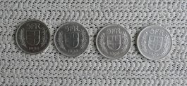 4Stück Schweizer 5Franken Silber Jg. 1932,1933,1935,1939