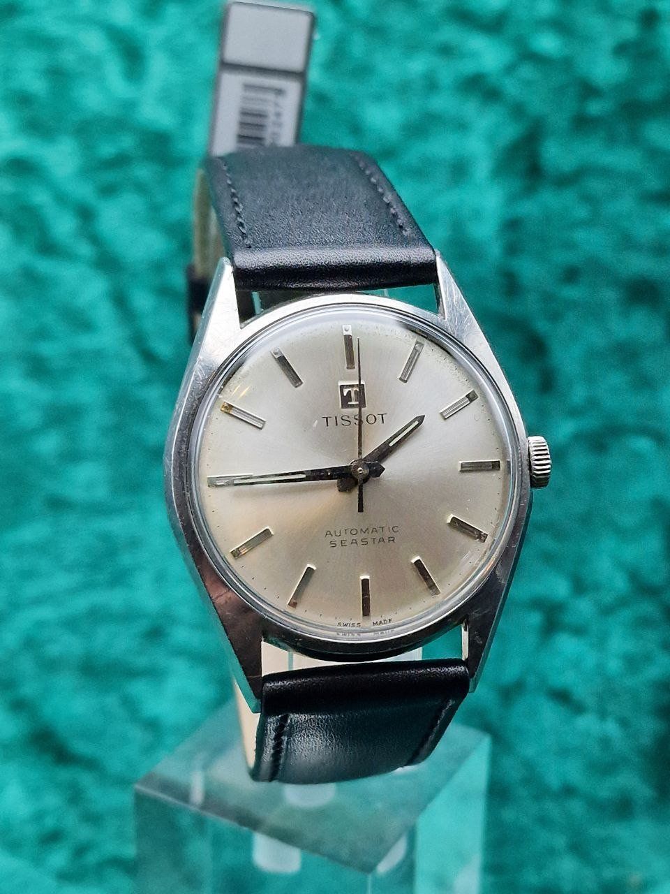 Montre Tissot Automatique Vintage Plaquée Or - Cadran Argenté 34 Mm - Années 1960 - Homme