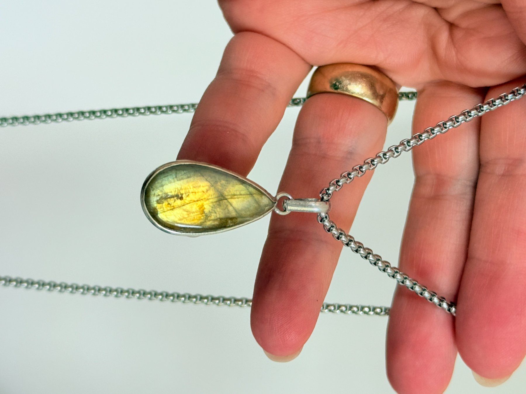 Ketten: Collier avec Labradorite – Neu und originalverpackt aus Genève von AWWA 5