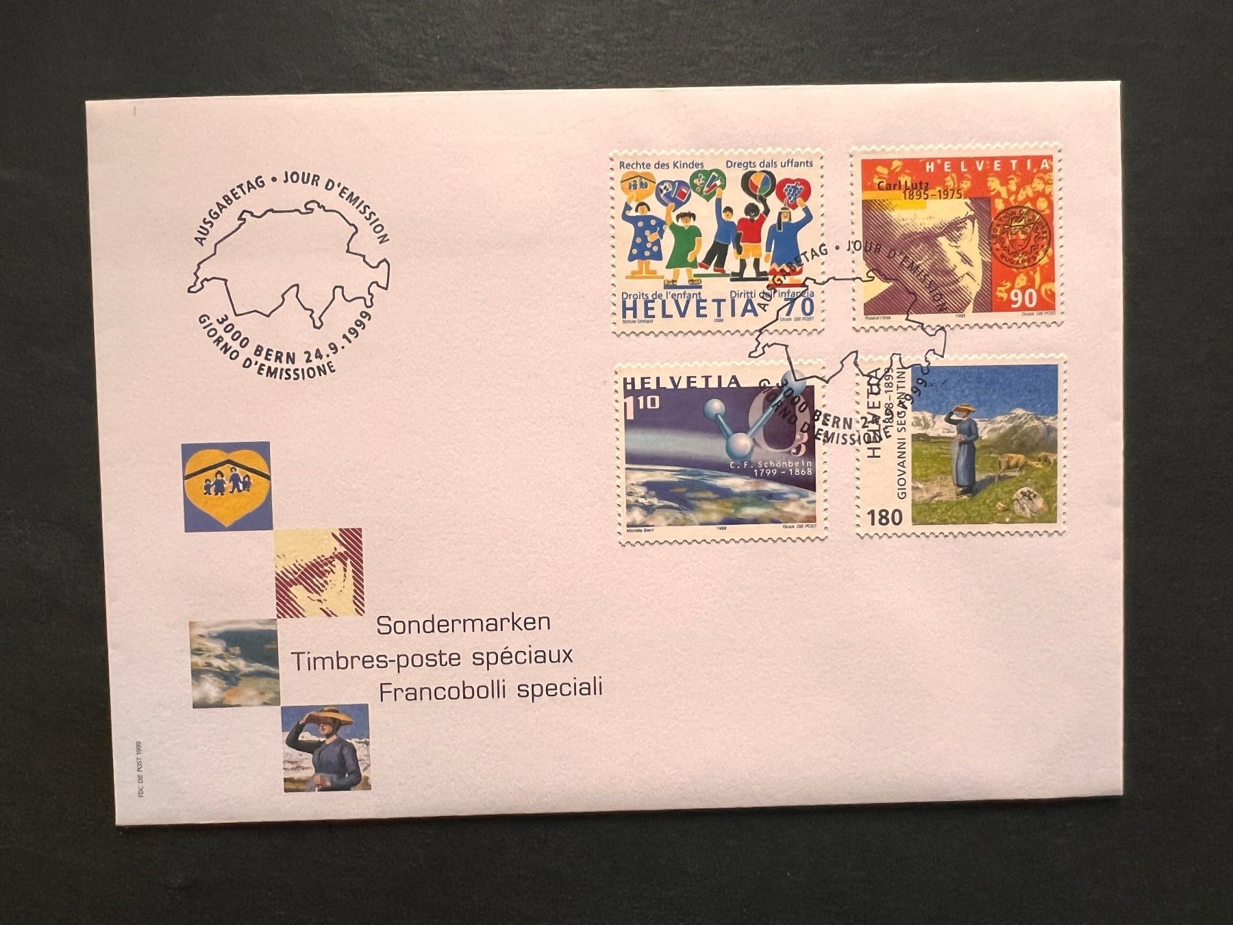 Tutti i francobolli: Erstagsbrief  FDC 1999  (R450) – Usato da Hinwil venduto da Sidi4