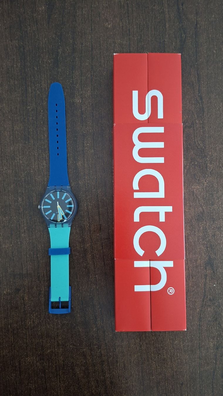 Swatch Orologi: Swatch Uhr blau-türkis – Usato da Ballwil venduto da Outback