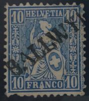 CH - Sitz. Helvetia - Zst Nr. 31 - Stabstempel Ballwyl