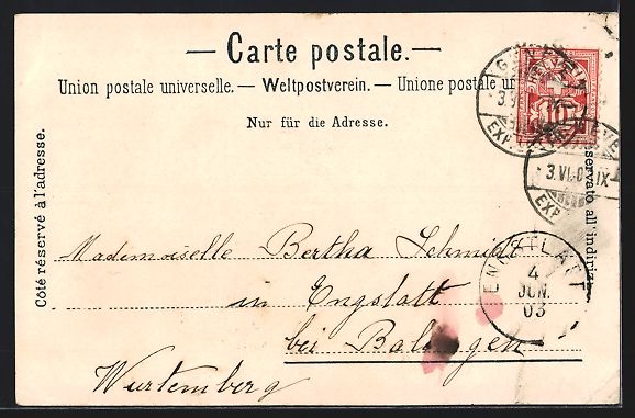Cartes postales: AK Genève, La Place de Cornavin, 1903 – D'occasion à Berlin par bartko-reher 1