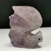 SALE Eichhörnchen Amethyst Stein Statue Ecureuil Améthyste