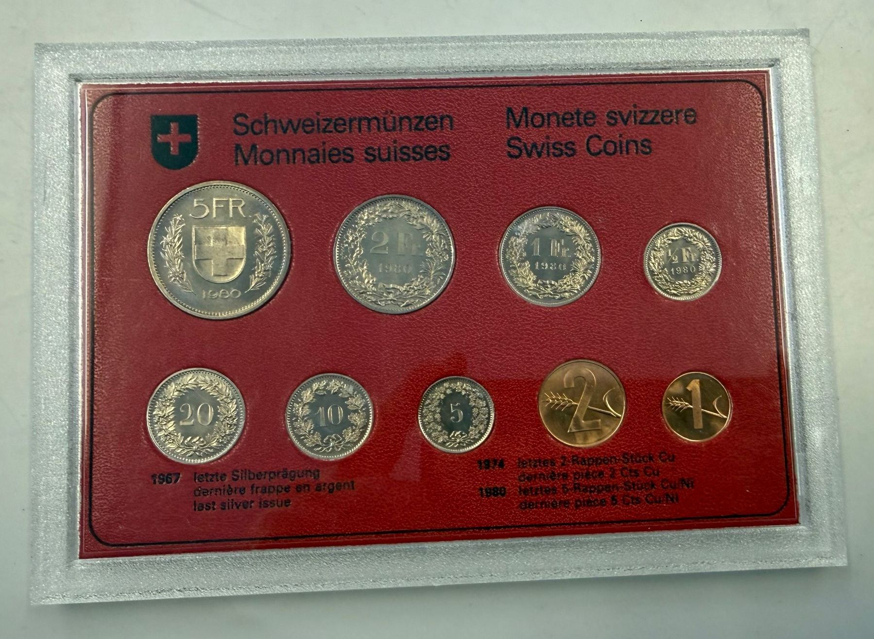 Alle Münzen: (1477) Münzsatz, 1980, pp – Gebraucht aus Rüthi (Rheintal) von erdnuessli1 1