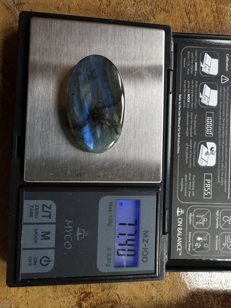 Minerali & Pietre curative: Labradorit, Cabochon, 77.40ct, 27.2 x 44.8mm – Nuovo e nell'imballaggio originale da Wängi venduto da Horus_Stone 5