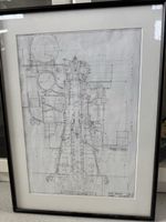 Gerahmte technische Zeichnung Sulzer Motor PN 90