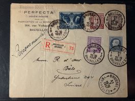 Interessanter R-Brief 1927 von Brüssel nach Basel