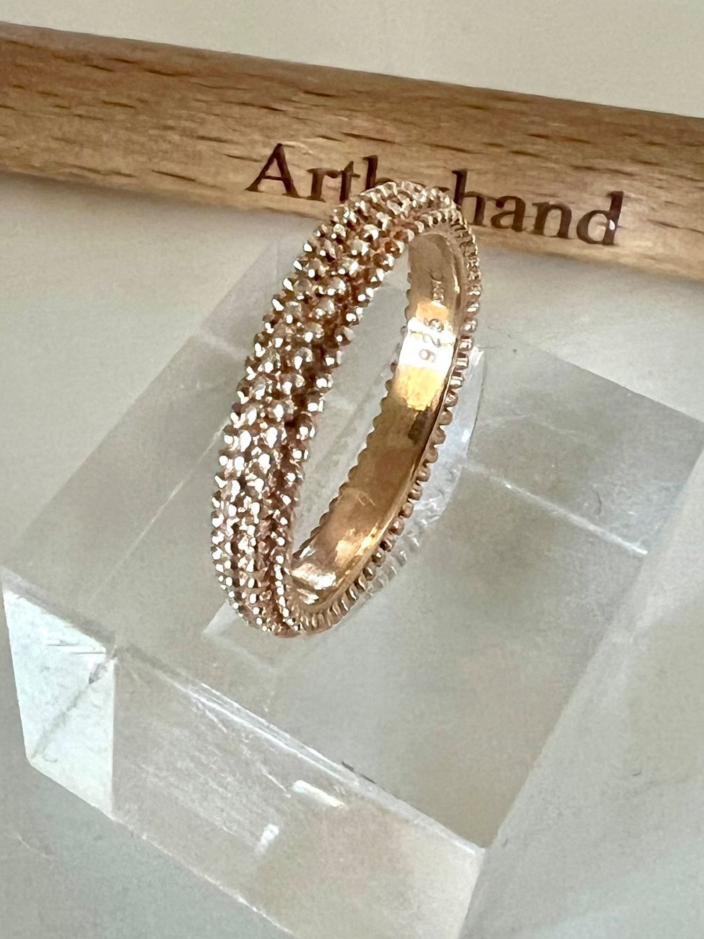 Anelli: SILBER RING 925+MP rosévergoldet IN EDLEM BUBBLE DESIGN – Usato da Ruswil venduto da artbyhand 5