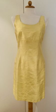 Rohseiden -Kleid von Promod, Grösse 40, goldgelb