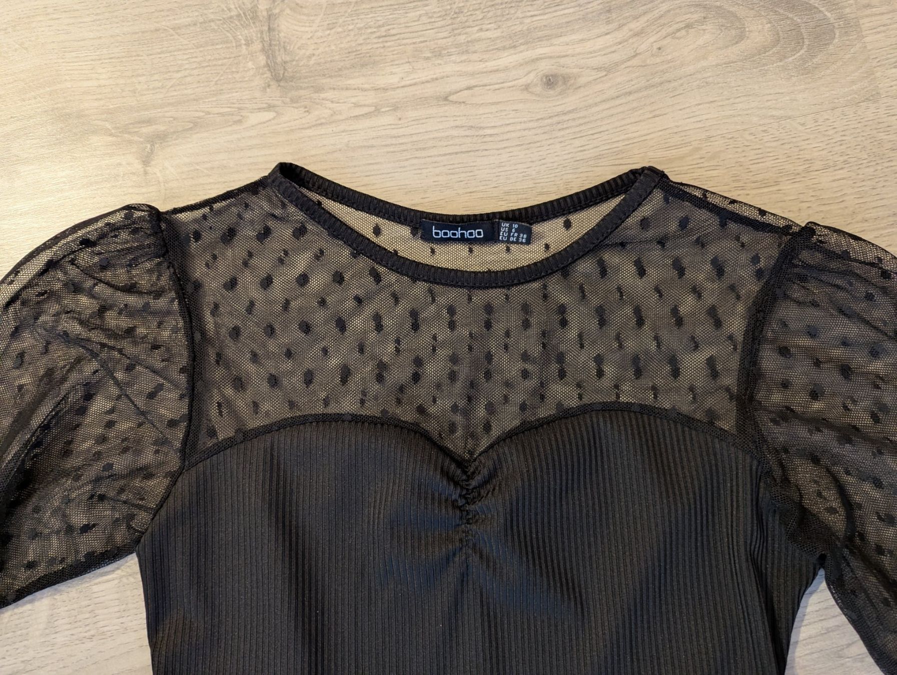 Boohoo Kleider: Elegantes Kleid mit Spitzenärmeln Gr. 36, schwarz – Gebraucht aus Goldingen von YouAreMySunshine 2