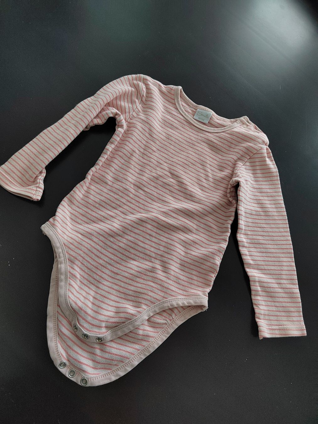 Biancheria intima: Body Langarm Gr. 98/104, pink gestreift – Usato da Einsiedeln venduto da pattymary