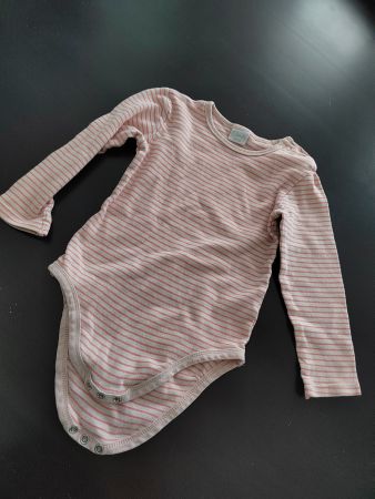 Body Langarm Gr. 98/104, pink gestreift