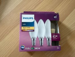 3x Philips Led Kerze E14, 4.30 W, 470 lm