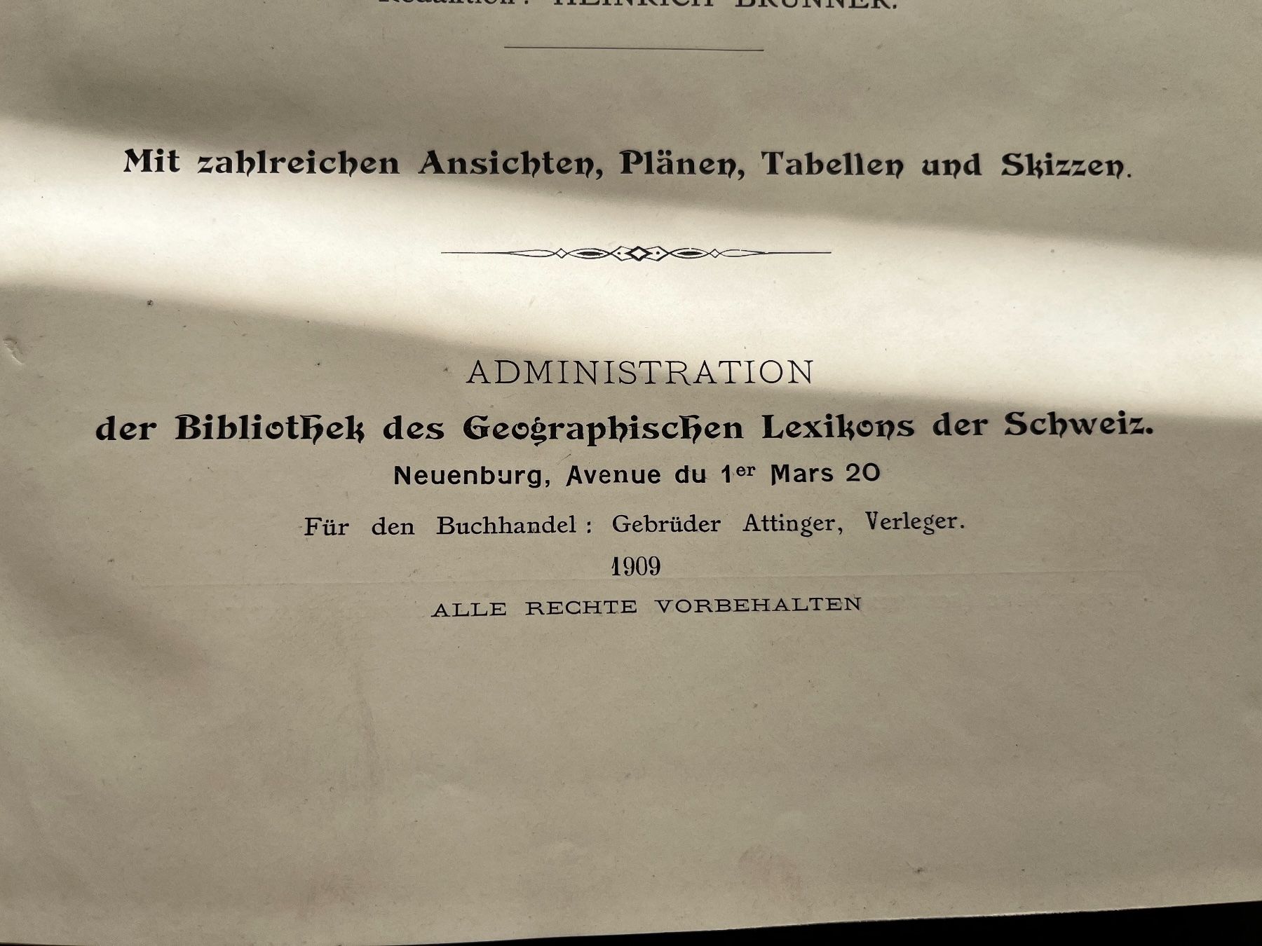 Libri: Heinrich Brunner: Die Schweiz 1909 – Usato da Lausanne venduto da Kinga_Shopaholic 2