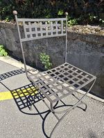 4 chaises de jardin en fer