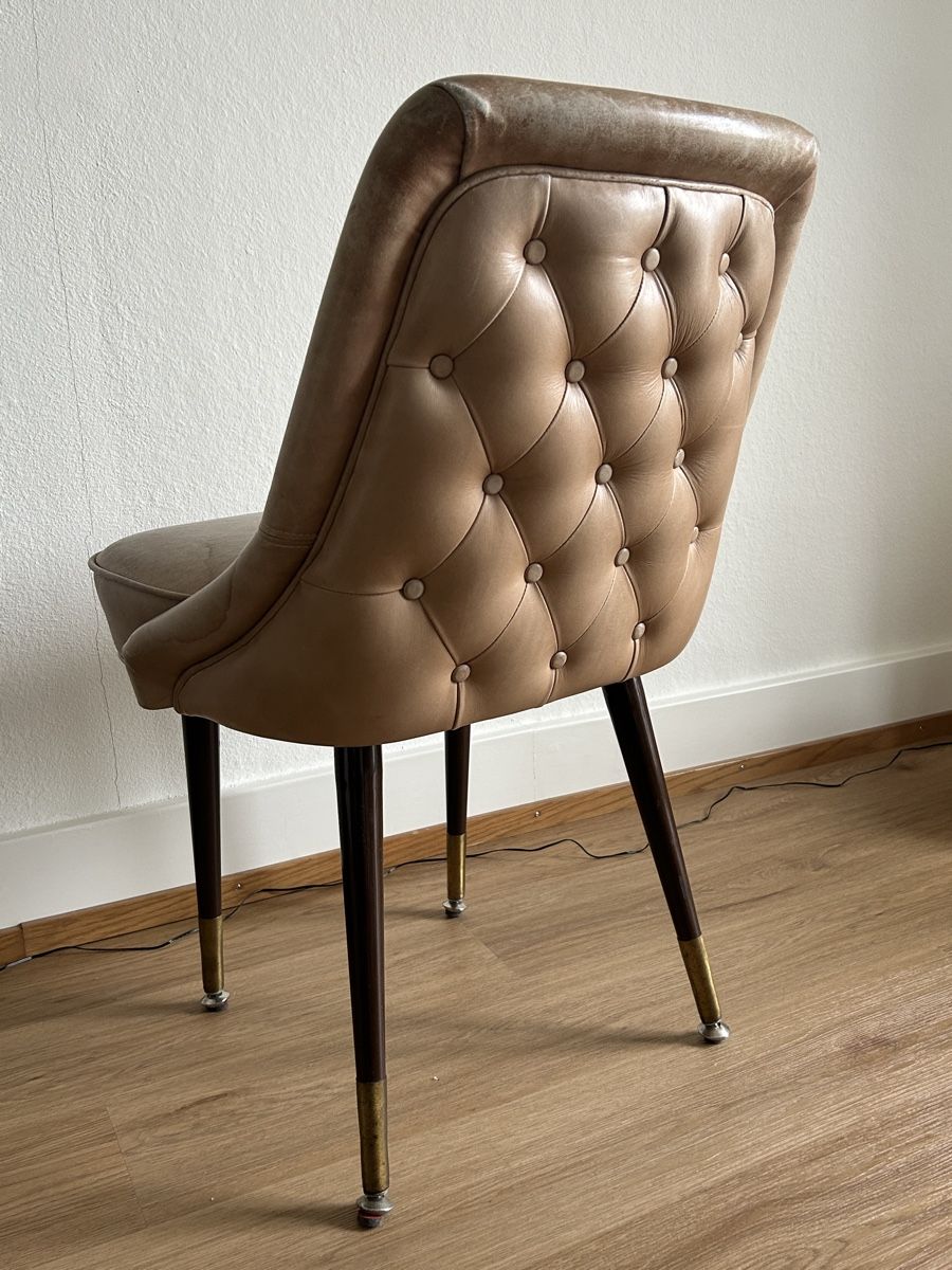 Sedie: 4 Lederstühle beige – Usato da Zürich venduto da schokomousse 2