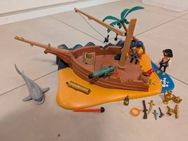 Playmobil - pirates: bateau pirate échoué