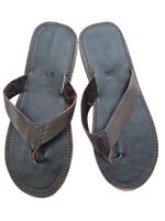 Handgemachte Leder-Sandalen - Dunkelbraune Lederriemen 46