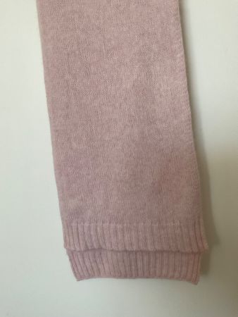 Schöner 100% Kaschmir Strick Schal 22 x 195 cm rosa