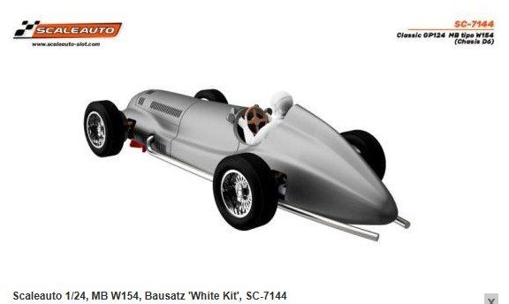 Rennbahnen: SC-7144 Scaleauto 1/24, MB W154, Bausatz 'White Kit', – Neu und originalverpackt aus Bettlach von Qwert12 7