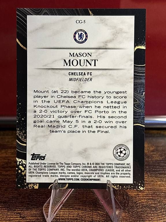 Topps Carte collezionabili: 2021-22 Topps Chrome UCL - Chasing Glory Mason Mount #CG-5 – Nuovo (secondo la descrizione) da Aarberg venduto da gocardz.shop 1