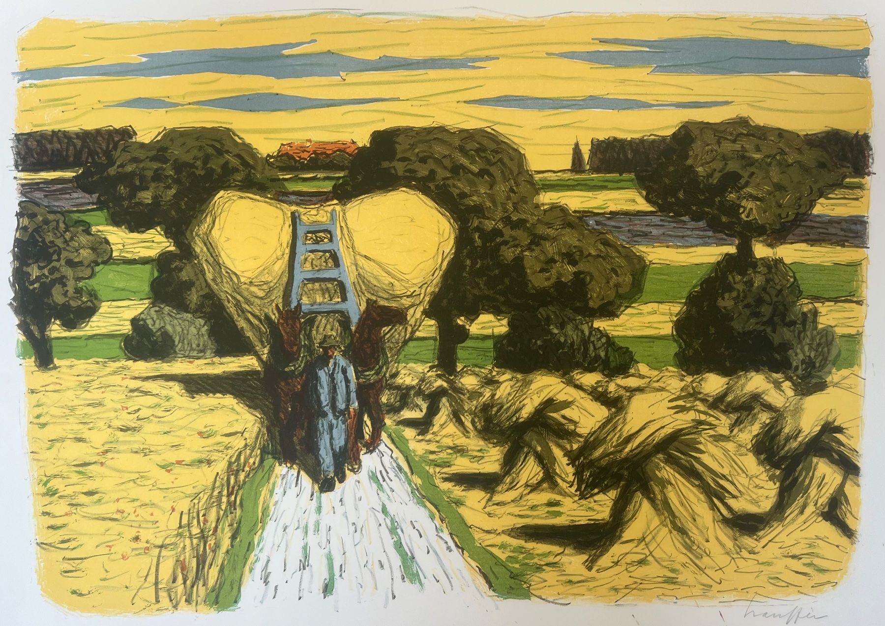 Arts picturaux & lithographies: Fred Stauffer, handsigniert – D'occasion à Rain par Pic-Ass 2