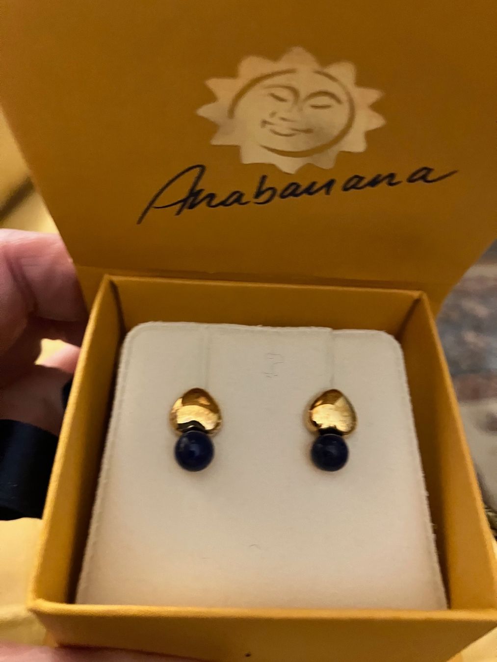 Orecchini pendenti & Orecchini a lobo: Ohrringe mit LAPIS  und 14K Gold – Nuovo e nell'imballaggio originale da Triesen venduto da hor_6kx9