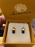 Ohrringe mit LAPIS  und 14K Gold