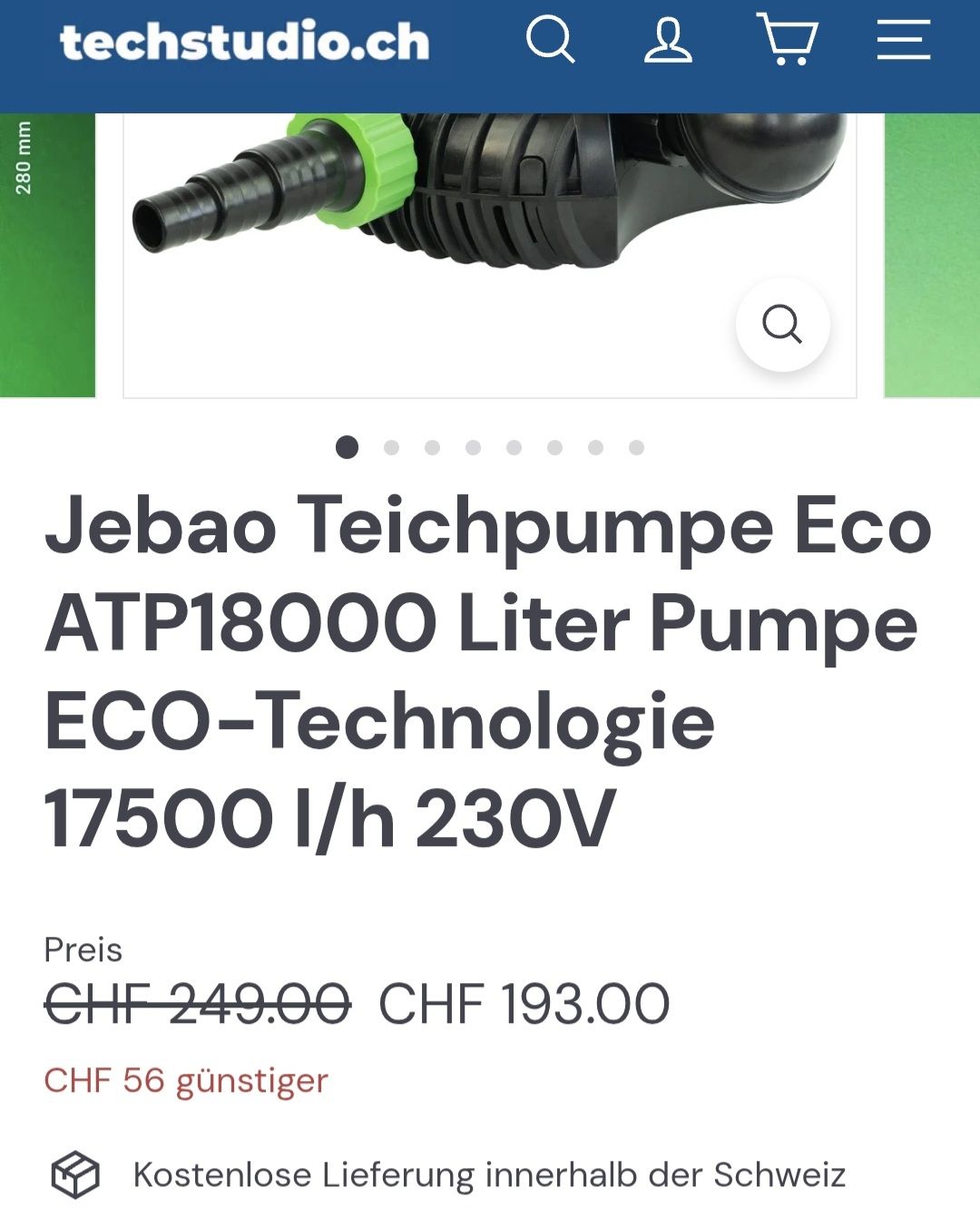 Pompe & Parti di ricambio: Teichpumpe ATP18000 Eco – Nuovo e nell'imballaggio originale da Neftenbach venduto da fish79 1